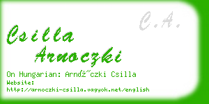 csilla arnoczki business card